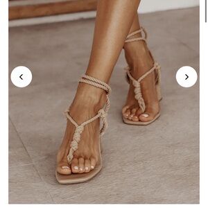 Chic Tan Rope Sandals